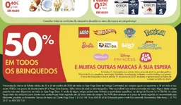 Pingo Doce - 50% desconto em brinquedos